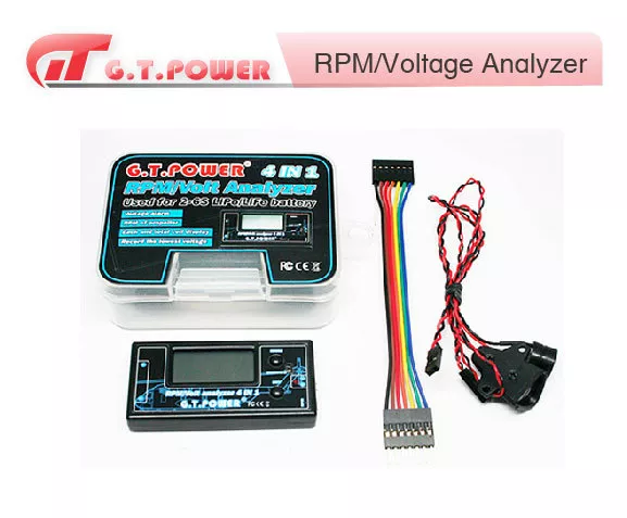 RPM Volt Analyzer Présentoir 2 6S Lipo Life Batterie Avion Model RC Gt Puissance