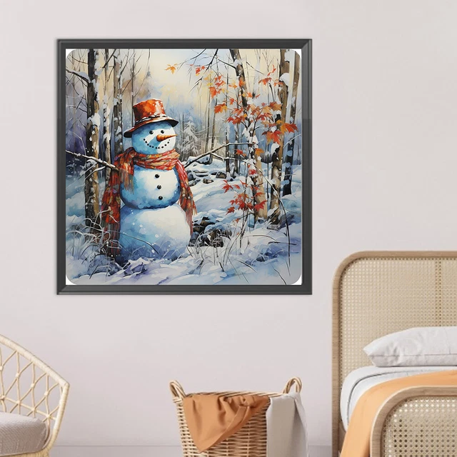 Paint By Numbers Kit DIY Oil Art Snowy Land Picture Home Wall Decor 40x40cm 3