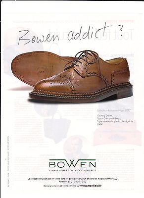 BOWEN Pub de Magazine Magazine advertisement.2012 paper 