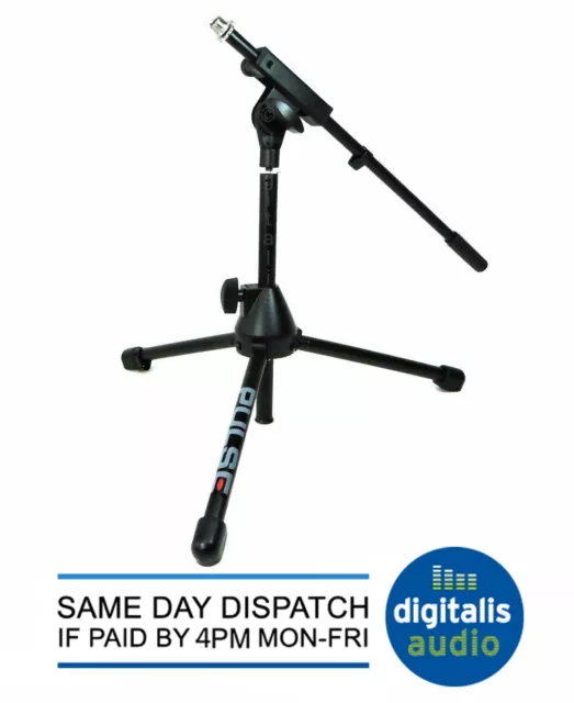 Short Mini Boom Microphone Mic Stand for snare, kick drums + instrument amps etc