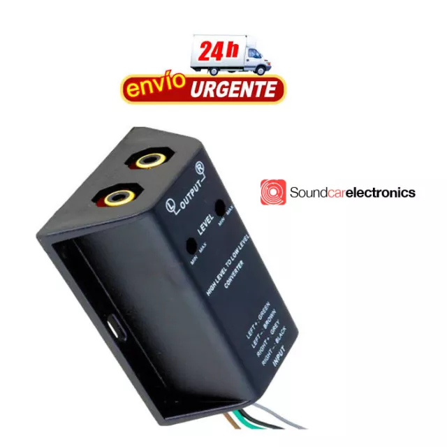 Convertidor Señal Altavoces Radio Coche-Previo RCA Conversor Alta-Baja CarAudio