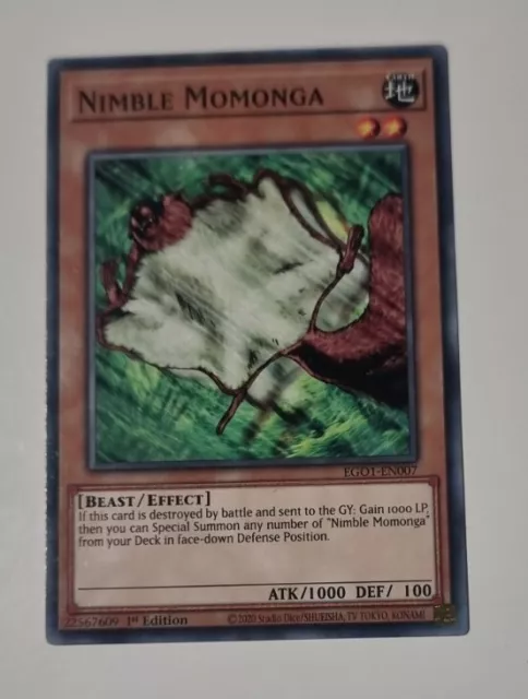 Nimble Momonga - EGO1-EN007 - 1st Edition - Common - Yugioh TCG