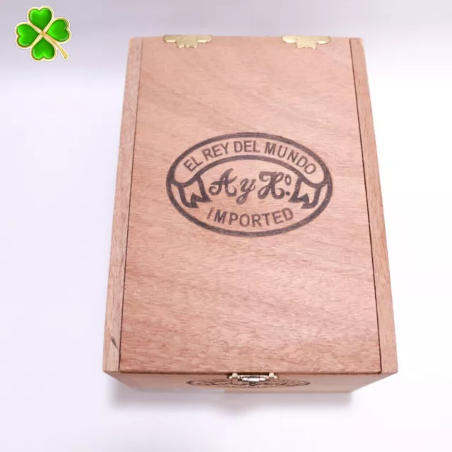 El Rey Del Mundo | Flor de Llaneza Wood Cigar Box Empty - 6.75" x 4.75" x 3.5"