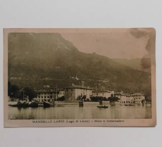 Cartolina Lago di Lecco - Mandello Lario, originale dell'epoca 1941