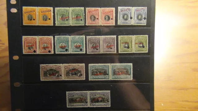 Peru SPECIMEN scott no 209 to 219 MNH SET stamp collection