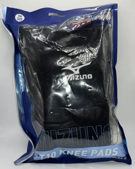 Mizuno T10 Knee Pads Volleyball Black New, One Size, 9" Sleeve, sweat-wicking