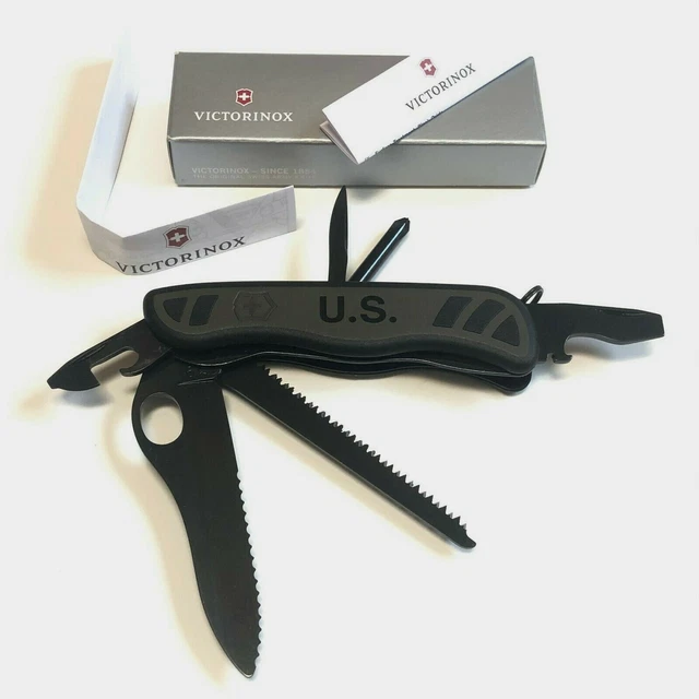 VICTORINOX US SOLDIER Combat Utility Knife Black Swiss Army Navy SEAL