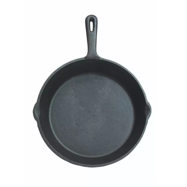 KitchenCraft Deluxe Cast Iron 24cm Round Plain Grill Pan