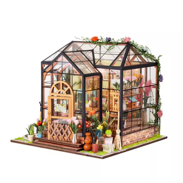 Cathy’s Flower House DIY Miniature Doll House w/ LED Lights Dollhouse Xmas Gift