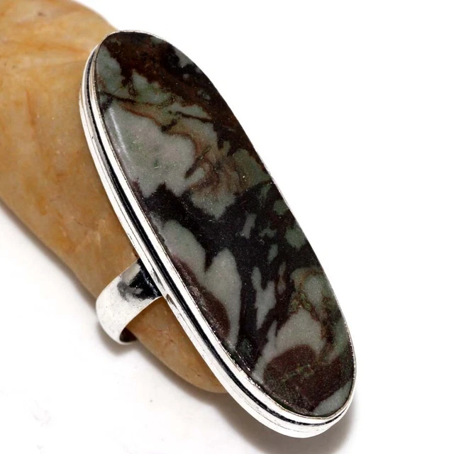 Picasso Jasper 925 Silver Plated Gemstone Handmade Ring US 7 Christmas Gift GW