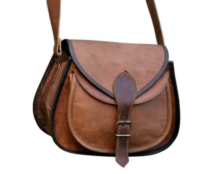 Real Vintage Women's Genuine Leather Handbag Shoulder Bag Satchel Messenger NEW