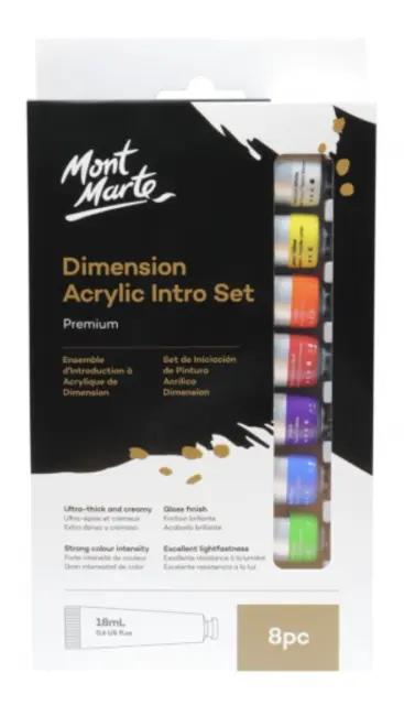 Mont Marte Intro Paint Set - Dimension Acrylic Paint 8pc x 18ml