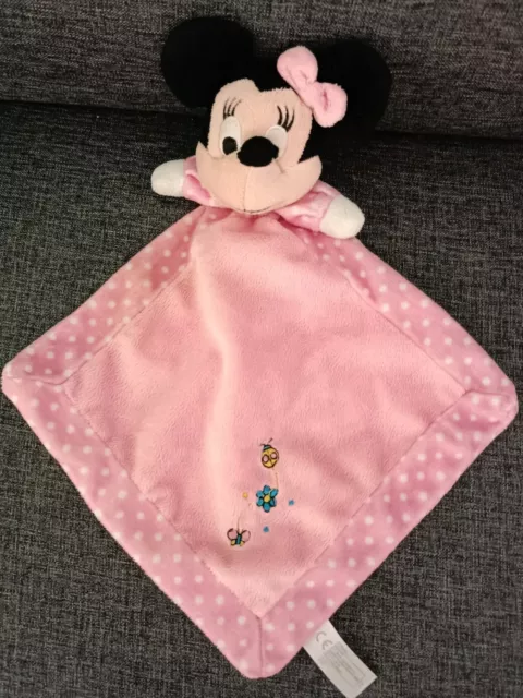 🌟Doudou Plat NICOTOY DISNEY Minnie Mouse rose coccinelle fleur papillon pois