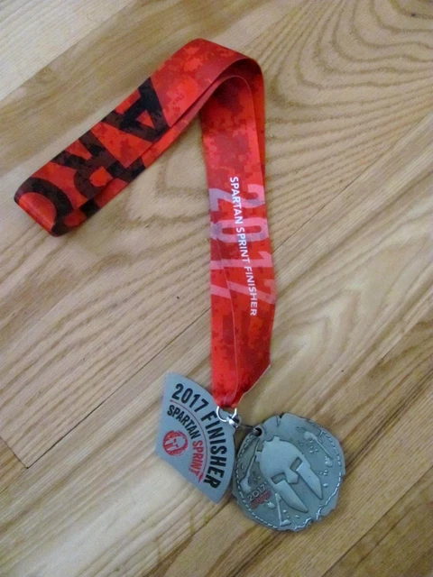 Medaglia Spartan Sprint 2017 Con Cuneo Trifecta – Finisher Race Multicolore - Foto 4