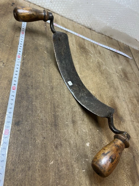 OLD TOOL / OUTIL ANCIEN XIXe, plane de tanneur signée LUTZ