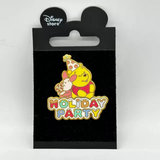 Disney Store JAPAN Pin Winnie The Pooh Holiday Party with Piglet Cute