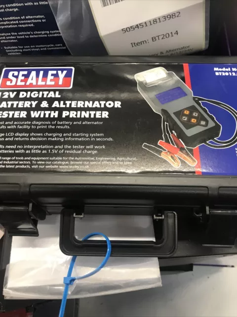 Sealey Digital Battery & Alternator Tester with Printer 12V BT2012  (B) 2