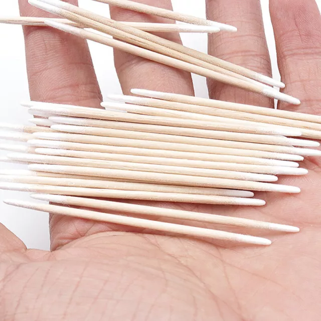 100 Disposable Extra Small Cotton Swabs Lint Free Micro Wooden h