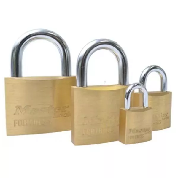 Master Lock FM1830TAU 30mm Fortress Brass Padlock - 2  Pack KA - Box of 4