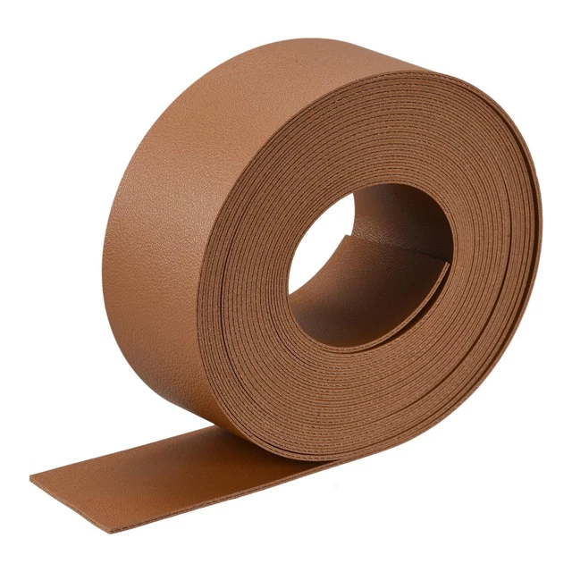 Imitación Cuero Tira Cuero Correa Doble Cara 500cm x 4cm Claro Marrón para DIY