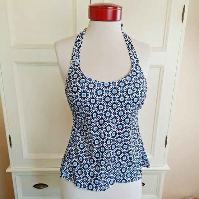 Women's Apron Back Tankini Top - Kona Sol Blue M