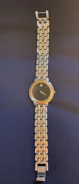 Movado Museum Watch Ladies 81.A1.833 Ladies 26mm Black Dial Two-Tone
