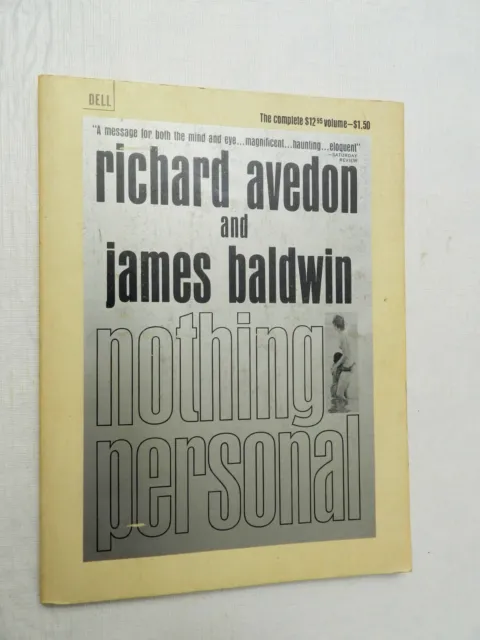 1965, Nothing Personal - Richard Avedon and James Baldwin, SB 1ST DELL PRINT, VG