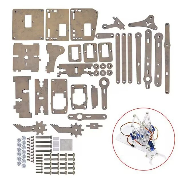 UNASSEMBLED ACRYLIC ROBOT Arm with Claw for Arduino for steam Education ...