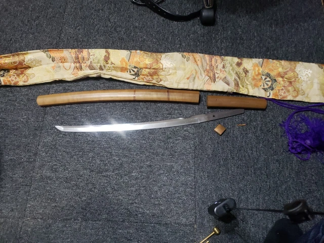 WAKIZASHI Antique Japanese Sword swordsmith kunisada