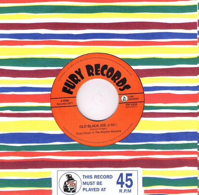 CRAZY CAVAN - Old Black Joe / Jeezy Peezy 7" vinyl single Teddy Boy Rockabilly