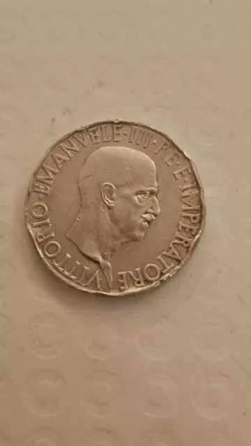 Regno D'italia 10 Lire 1936 Impero Vittorio Emanuele Iii Argento