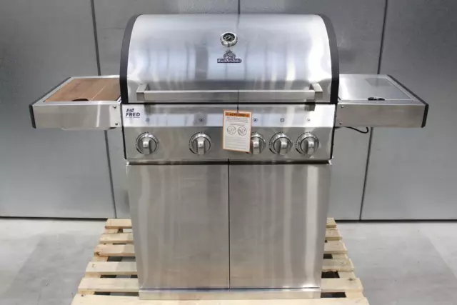 Burnhard Big Fred 4-Brenner Gasgrill Deluxe Gartengrll Grillwagen SIEHE FOTOS ke