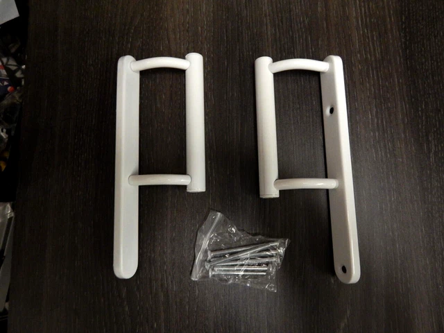 Trojan sliding patio door handles in chrome or white fits right and left handed