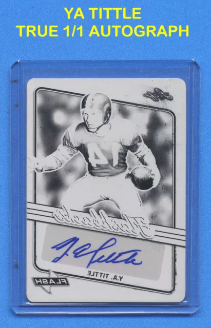 1/1 SSP AUTOGRAPH YA Tittle Leaf Certified signed Black Printing Plate Auto NY