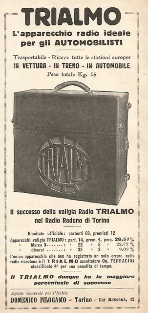 W2063 Radio Maleta Trialmo - Publicidad De 1929 - Vintage Advertising