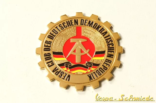 VESPA Metall-Plakette "Vespa Club der DDR" - Klub GDR Deutschland BRD Emblem