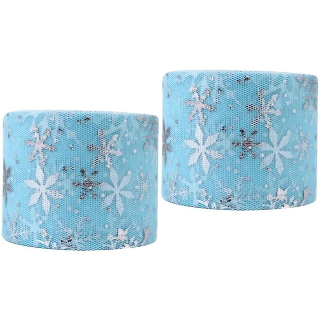 2 Sets Tüll Stoff Rollen Hochzeit Gaze Rolle Stuhl Schärpe Rollen 8