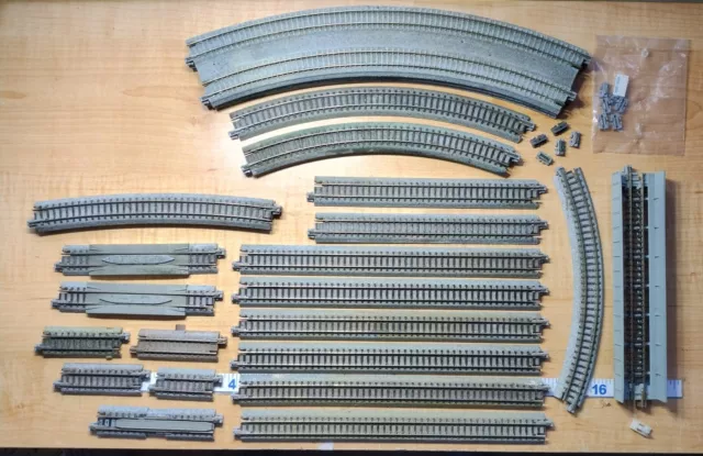 N Scale Kato Unitrack Various Pieces Very Used Fair Condition