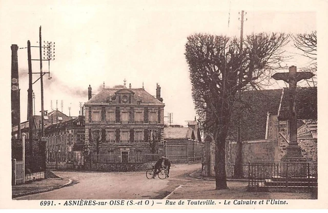 95 - SAN63458 - ASNIERES SUR OISE - Rue de Touteville - Le Calvaire et l'Usine