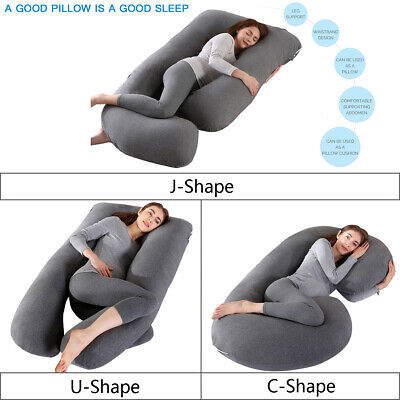 Extra Large Pregnancy Pillow Maternity Belly Contoured Body Knitted Cotton Cover