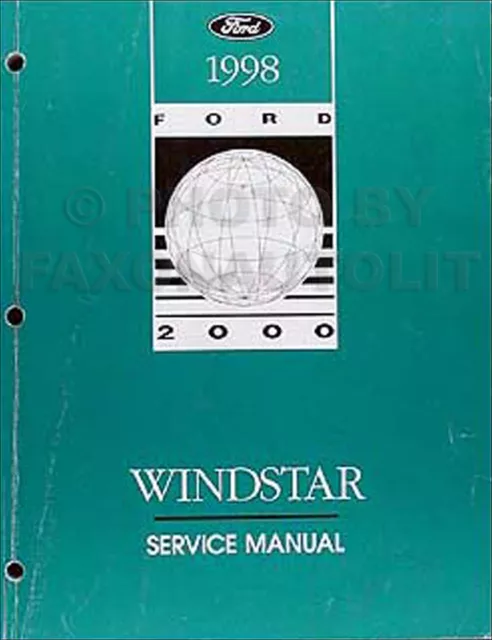 1998 Ford Windstar Van Shop Manual Original Dealer Factory Repair Service Book