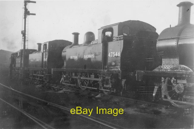 RAILWAY PHOTO 6X4 LMS 3F 0-6-0T 47546 47467 Derby Shed 27/2/1949 £2.50 ...