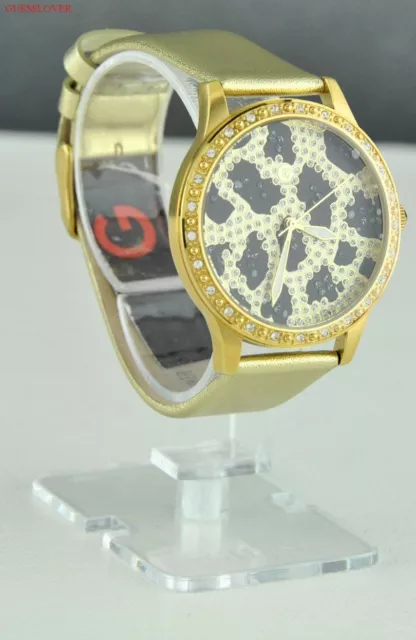 FREE Ship USA Chic Ladies Watch GUESS Gold Leather Women Lovely