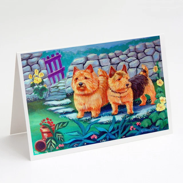 Norwich Terrier Greeting Cards and Envelopes Pack of 8 7520GCA7P
