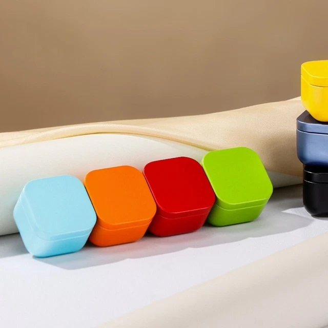 4pcs Sealed Tinplate Box Cube Shape Storage Boxes  Cookie