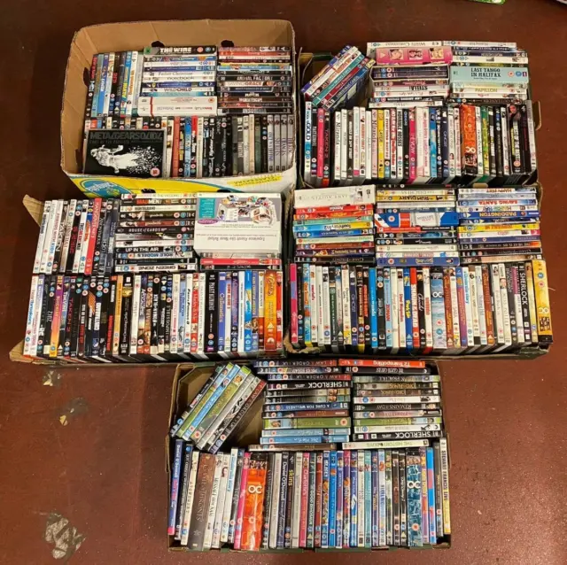 Media Job Lot - 5 Boxes of DVDs Fims - unchecked / untested        MEDIA MP800