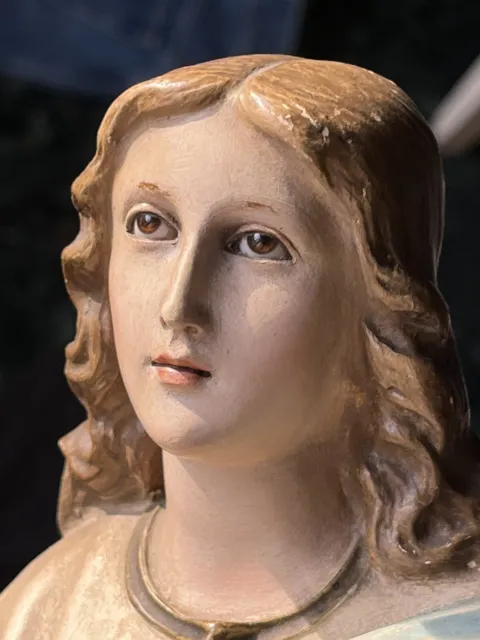 Antigua Virgen Inmaculada Angeles Artes Religiosas Olot Ojos Vidrio Murillo