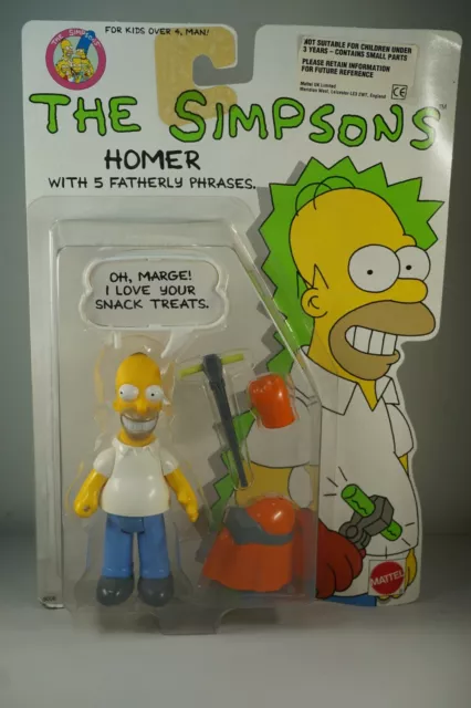 Mattel The Simpsons HOMER SIMPSON figure Radioactive Gear MOC 1990 NEW !