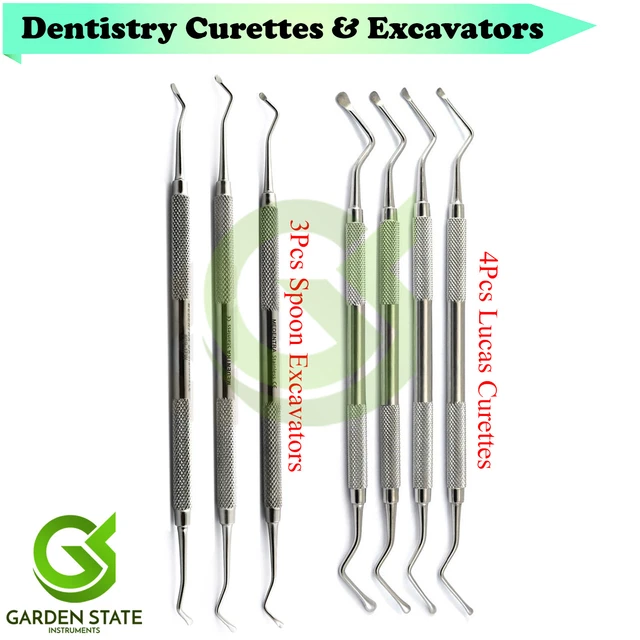 DENTAL EXCAVATOR CARIES Remover Periodontal Lucas Bone Curette Tissue