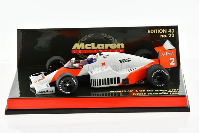Modèle Réduit 1:43 McLaren F1 MP4/2B - Alain Prost Champion 1985 (Neuf, Boîte Collector)